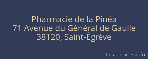 Pharmacie de la Pinéa