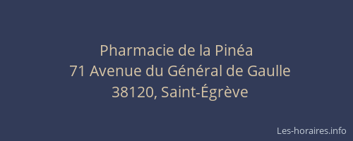 Pharmacie de la Pinéa