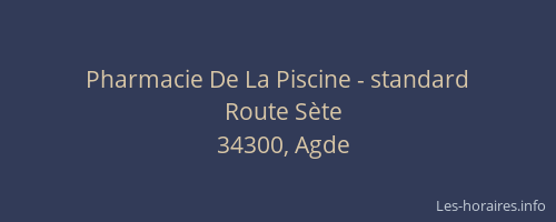 Pharmacie De La Piscine - standard