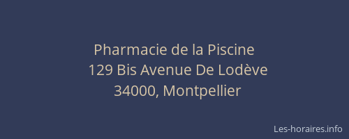 Pharmacie de la Piscine