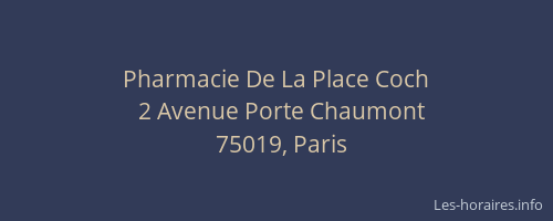Pharmacie De La Place Coch
