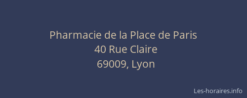 Pharmacie de la Place de Paris