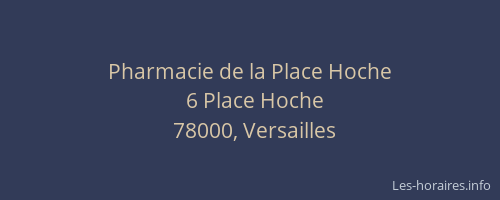 Pharmacie de la Place Hoche