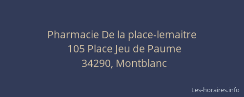 Pharmacie De la place-lemaitre