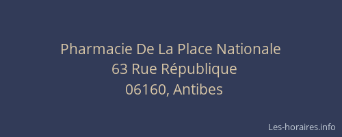 Pharmacie De La Place Nationale
