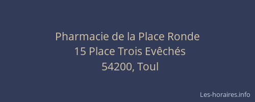 Pharmacie de la Place Ronde