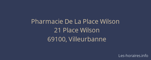 Pharmacie De La Place Wilson