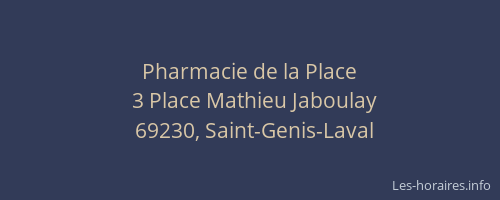 Pharmacie de la Place