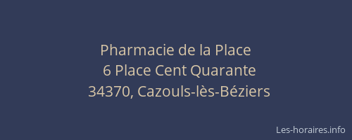 Pharmacie de la Place