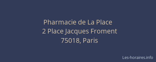 Pharmacie de La Place