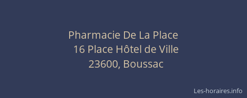 Pharmacie De La Place