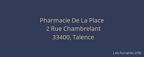 Pharmacie De La Place