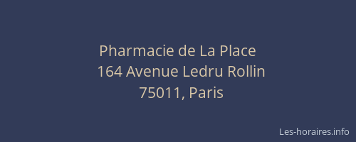 Pharmacie de La Place
