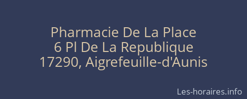 Pharmacie De La Place