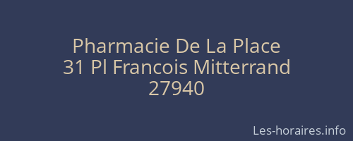 Pharmacie De La Place