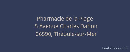 Pharmacie de la Plage