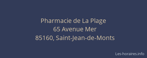 Pharmacie de La Plage