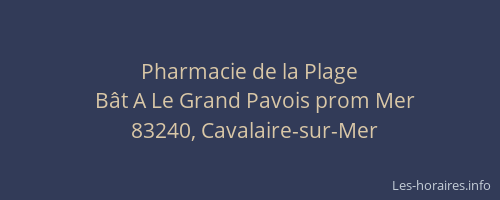 Pharmacie de la Plage