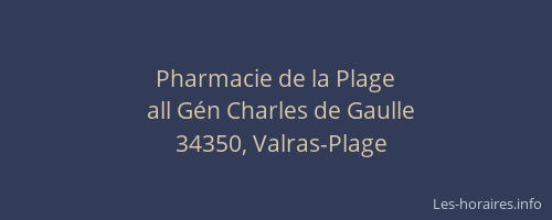 Pharmacie de la Plage