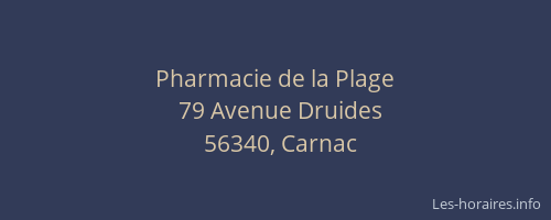 Pharmacie de la Plage