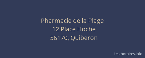 Pharmacie de la Plage