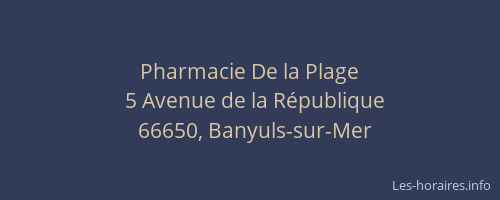 Pharmacie De la Plage