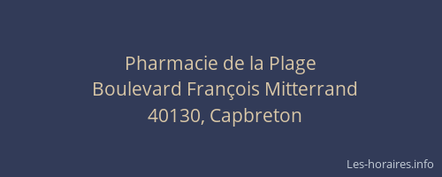 Pharmacie de la Plage
