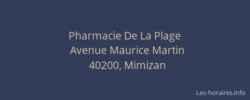 Pharmacie De La Plage