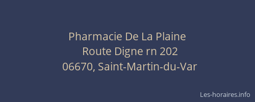 Pharmacie De La Plaine