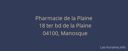 Pharmacie de la Plaine