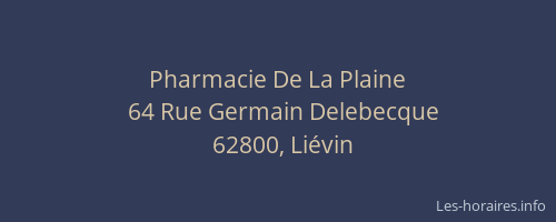 Pharmacie De La Plaine