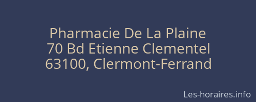Pharmacie De La Plaine