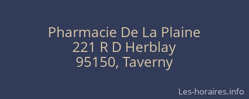 Pharmacie De La Plaine