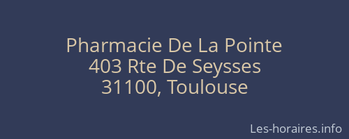 Pharmacie De La Pointe