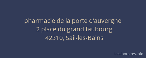 pharmacie de la porte d'auvergne