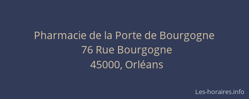 Pharmacie de la Porte de Bourgogne