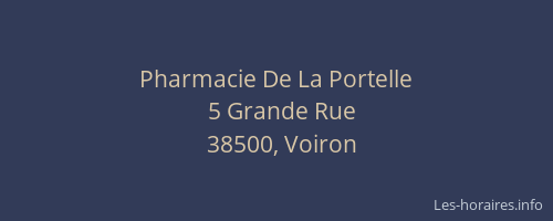 Pharmacie De La Portelle