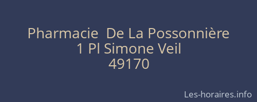 Pharmacie  De La Possonnière
