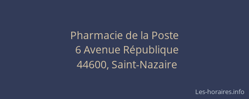 Pharmacie de la Poste
