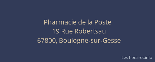 Pharmacie de la Poste