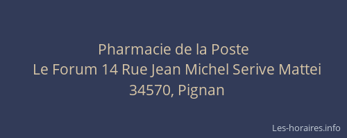 Pharmacie de la Poste