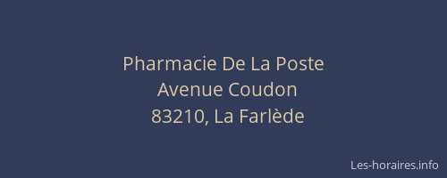 Pharmacie De La Poste
