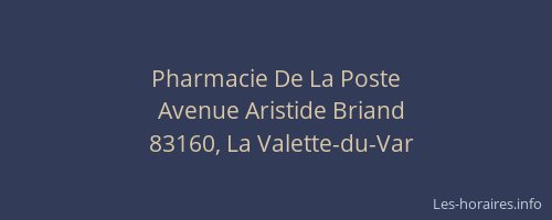 Pharmacie De La Poste