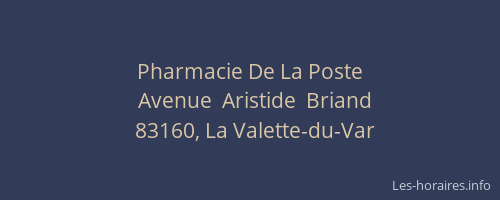 Pharmacie De La Poste