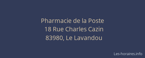Pharmacie de la Poste