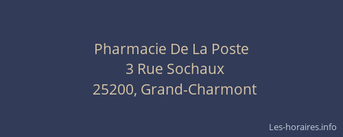 Pharmacie De La Poste