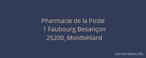 Pharmacie de la Poste
