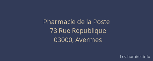 Pharmacie de la Poste