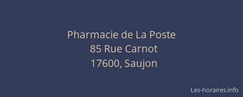 Pharmacie de La Poste