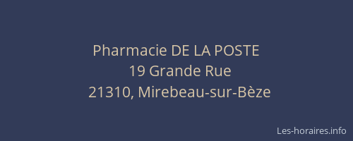 Pharmacie DE LA POSTE